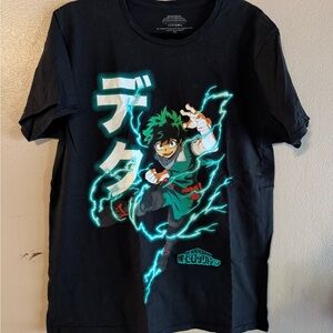 Anime Hero Black Graphic Tee